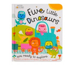 Petite Boutique - Five Little Dinosaurs Board Book with 5 silicone shapes